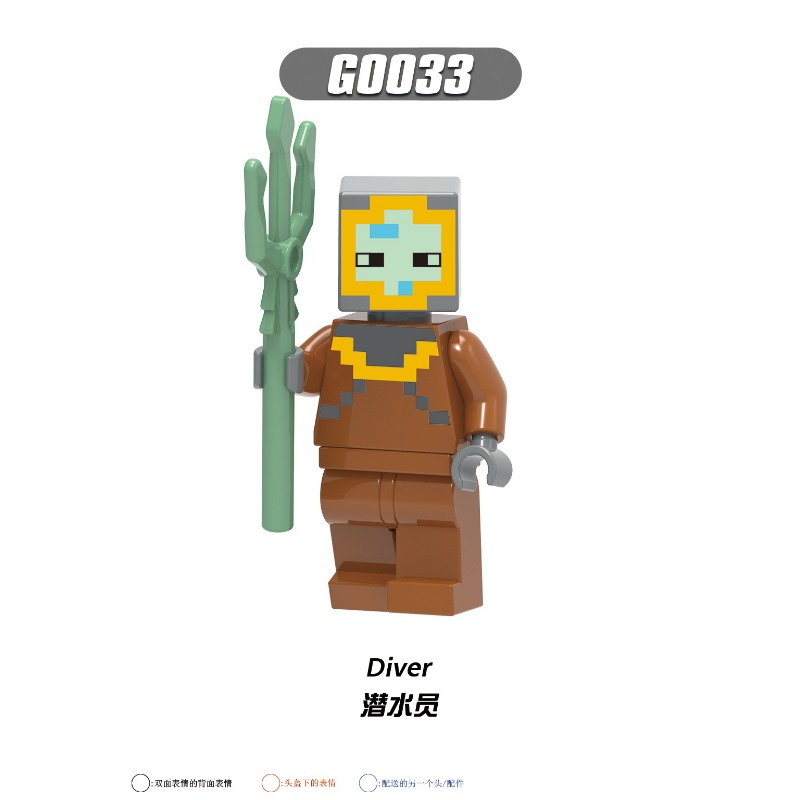 G0105 Minecraft Diver Ninja Trainer Fox Minifigures - G0033