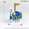 1604F-A 1604F-B 1604F-C Medieval blue lion, red lion, black eagle warhorse minifigures