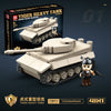 850 pcs QUANGUAN 100293 German-Soviet tank series: Tiger tank, Panther medium tank, KV-1 heavy tank, KV-2 heavy tank