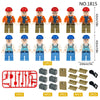 M8123 M1815 M8103 M8064 M1816 Urban construction workers minifigures