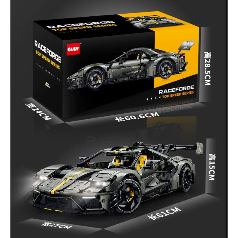 3402pcs GULY 10651 Supercar Series–GT Performance Supercar 1:8