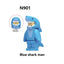 N901-N902 Blue and pink shark-people Minifigures
