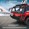 6653+pcs Mouldking 19004S Pneumatic airport fire extinguishing and rescue vehicle