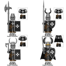DT8901  medieval series Crusader Teutonic Hospital Heavily Armored Knight Minifigures