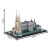 (Gobricks version) 843pcs MOC-214496 St. Patrick's Cathedral 1:800