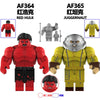 AF364-367 Superhero Red Hulk Minifigures