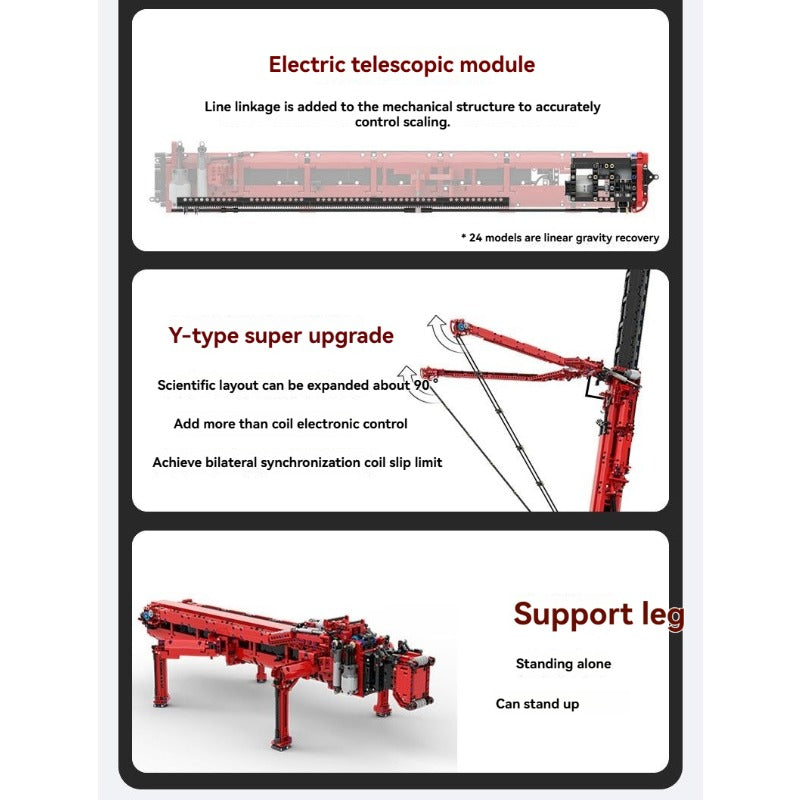 Ubricks E1001 2026 5V Liebherr Ltm11200 Mobiele Kraan Model Afstandsbediening Moc 10400 PCS - Afbeelding 13