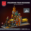 1252pcs XMORK 028005 Steampunk Train Bookends