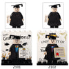 Z101-102 Graduation Season Bachelor's Uniform Graduate Minifigures