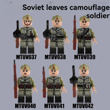 MTUV037-042 Soviet Military War Leaf Camouflage Soldier Minifigures