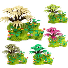 MOC scene plants 21PCS palm tree accessories including base plate 30239