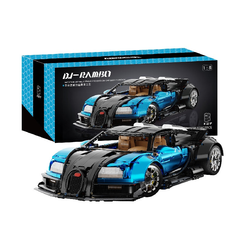 3827PCS kbox 10553 Scale Hypercar – UV Edition 1:8 – Joy Bricks