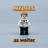HTL115 WWII Waiter White Uniform Minifigures