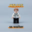 HTL115 WWII Waiter White Uniform Minifigures