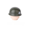 WWII US Army Officer Soldier Minifigure Helmet Weapon 5PCS