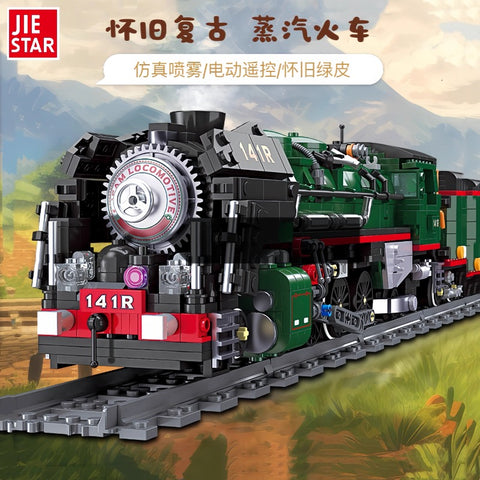 1782 pcs JIESTAR 59098 French 141R steam locomotive Vintage steam train