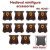 10pcs N2007-2010 medieval castle knight armor minifigures accessories