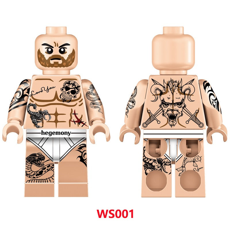 WS001-006 Classic presbyopia gangster tattoo Minifigures – Joy Bricks