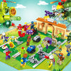 687pcs DZ0004 Plants vs. Zombies - Crazy Backyard