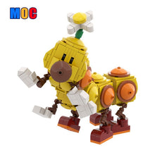 (Gobricks version) 470pcs MOC-163071 Happy Wiggler - Posable Display Figure 02 - Super Mario Bros