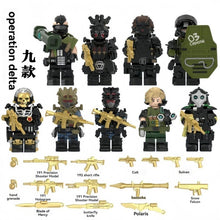 YZ00116C-00127C Operation Delta Force (with gold weapon fragments) - Military Special Forces Minifigures
