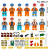 M8123 M1815 M8103 M8064 M1816 Urban construction workers minifigures