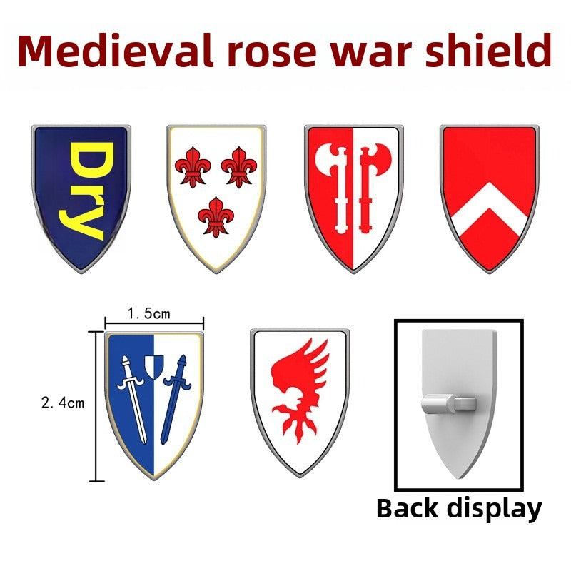 Rose Rim Style Shield D3006-3011 Medieval Rose Wars Man's Shield – Joy Bricks