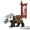 P8019-8022 Medieval series orc mount wolf with flag Minifigures