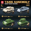 850 pcs QUANGUAN 100293 German-Soviet tank series: Tiger tank, Panther medium tank, KV-1 heavy tank, KV-2 heavy tank