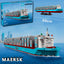 1516pcs Maersk Duel Feul Container Vessel