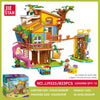 823pcs JIESTAR JJ9225 Rock Climbing Treehouse