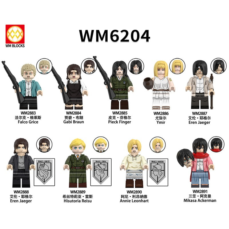 WM6204 Attack on Titan Series Minifigures – Joy Bricks