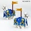 1604F-A 1604F-B 1604F-C Medieval blue lion, red lion, black eagle warhorse minifigures