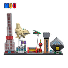 (Gobricks version) 759pcs MOC-85403 Futurama skyline