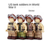 World War II Military Navy Russian Soviet British tank Corps sticker Minifigures