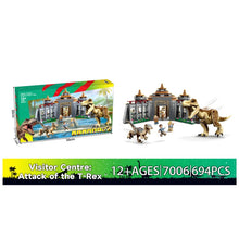 694PCS 7006 Visitor Centre: T. rex & Raptor Attack