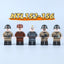 HTL152-156 World War II Soviet Winter Coat Soldiers Minifigures