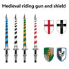 YL101-YL104 Medieval Templar Teutonic Knight Lance Shield Minifigures