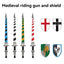 YL101-YL104 Medieval Templar Teutonic Knight Lance Shield Minifigures