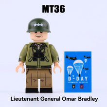 MT36-39 World War II military German, American, British and French naval submarine soldiers Minifigures