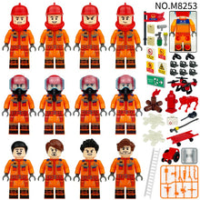 M8253 M8120 80529A Blue Sky Fire and Rescue Team Minifigures