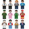 LW005-009 Male Farmer Police Engineer Racer Astronaut Minifigures