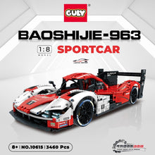 3460pcs 10615 GULY Porsche 963-Supercar Series -1:8