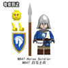 N845-850 Castle Faction Series: Knights of the Raven, White Horse, and Black Snake Minifigures