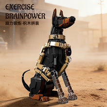 1376pcs YoLeXi  33132 Doberman Pinscher police dog.