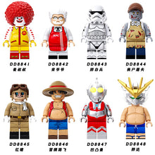 DD8841-8848 Eat too full series wheat uncle Ken master fat white soldier red pig Minifigures