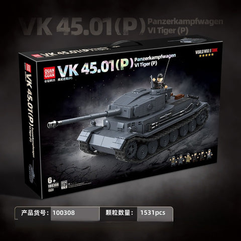 1531pcs QUANGUAN 100308 VK 45.01(P) Panzerkampfwagen VI Tiger (P)
