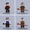 MTZ055-MTZ058 WWII Polish soldier commander in military camouflage Minifigures