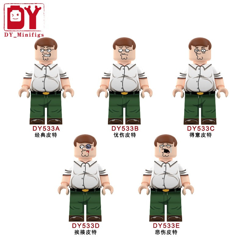 DY533A-DY533E Family Guy series Peter Griffin Minifigures – Joy Bricks