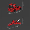 718pcs MouldKing 10076 Ferrari sports car 488 comes in three forms